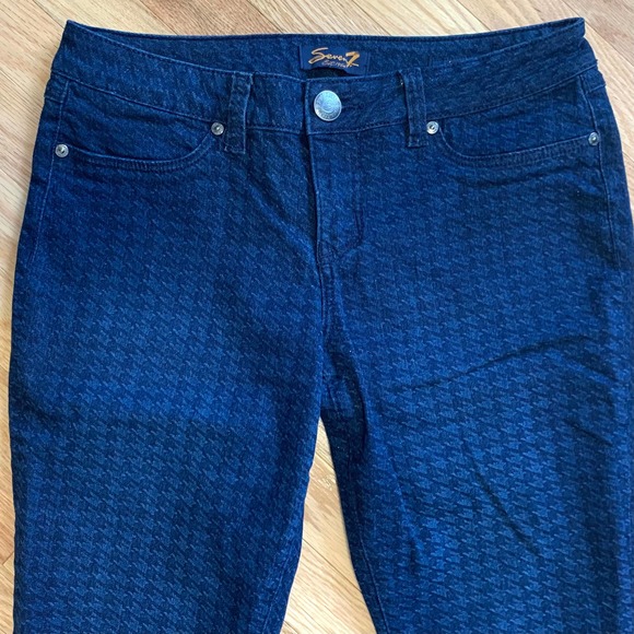 Seven7 Dark Wash Houndstooth Skinny Jeans 31 - Picture 3 of 7